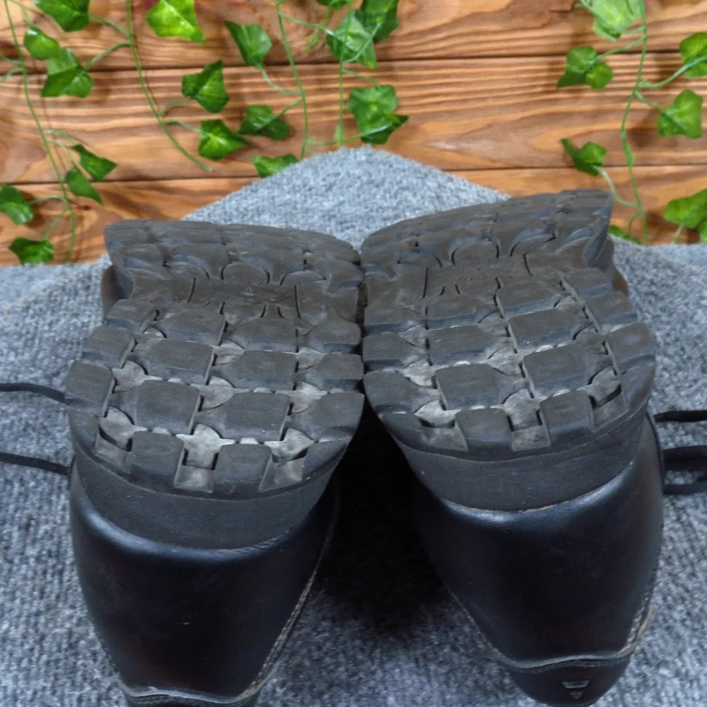 Perry Ellis Ranch Mens Leather Casual Walking Shoes‎ 9.5 Black Lace-Up Comfort